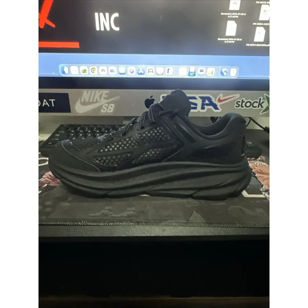 New Men's Size 10 Hoka Clifton One 9 Black 1155370-BBNB Running Shoes